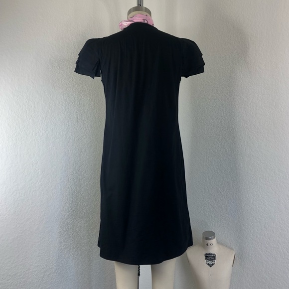 Rue Du Mail Bergdorf Goodman Pleated Ruffle Tuxedo Shift Dress - Picture 8 of 11